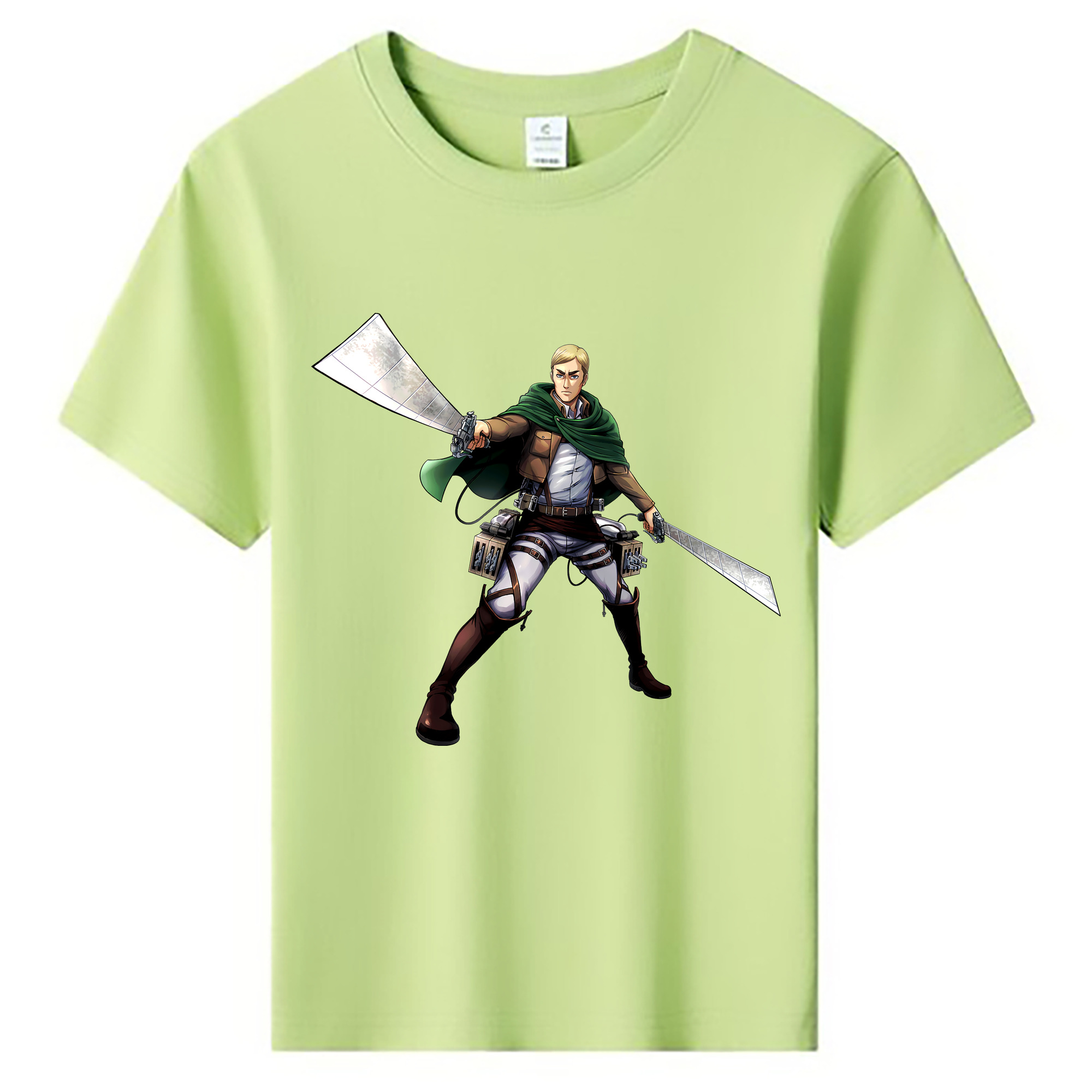 （画像用） 進撃の巨人 エルヴィン・スミス Attack on Titan Erwin Smith 綿100％キッズTシャツ（フロントプリント）